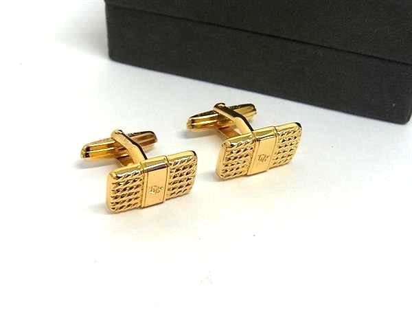 ■美品■ ChristianDior ディオール ヴィンテージ ヴィンテージ カフリンクス カフスボタン ビジネス 紳士 メンズ ゴールド系 DN0747