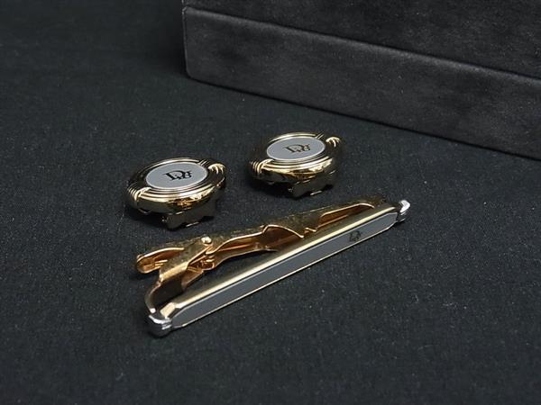Other - ChristianDior ディオール ヴィンテージ カフスボタン カフリンクス タイクリップ アクセサリー メンズ 2点セット ゴールド系 DN0761