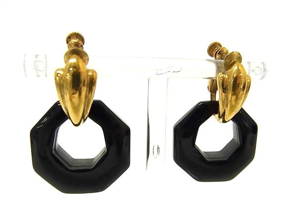 Dine Al - AVON エイボン ネジバネ式 イヤリング アクセサリー レディース ブラック系×ゴールド系 DN0766