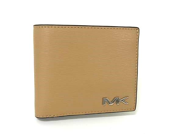 ■新品同様■ MICHAEL KORS マイケルコース レザー 二つ折り 財布 ウォレット 札入れ カード入れ レディース ベージュ系 DB2241