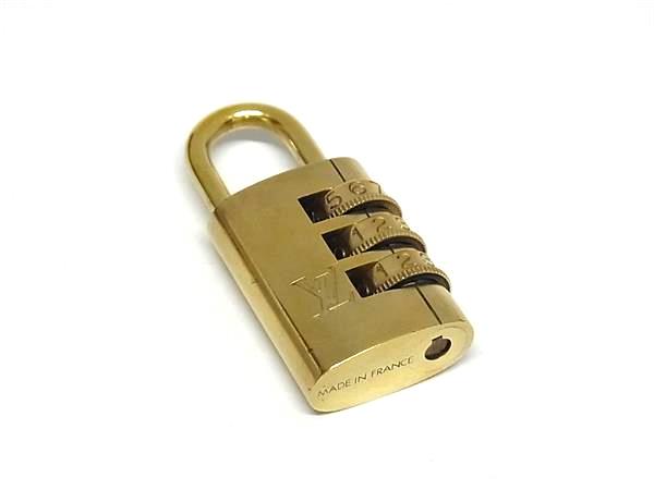 ■美品■ LOUIS VUITTON ルイヴィトン ダイヤルロック式 カデナ 南京錠 パドロック 鍵 チャーム ゴールド系 DB2616