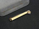 ■美品■ ChristianDior クリスチャンディオール ネクタイピン タイクリップ アクセサリー ビジネス 紳士 メンズ ゴールド系 DJ9921