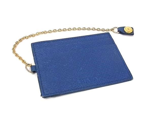 プラダ定期券入れおねさげしました！ PRADA（プラダ） 定期入れ パスケース ネイビーxブラック レザー