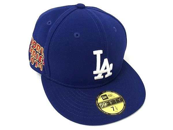 ■新品同様■ NEWERA ニューエラ ロサンゼルス ドジャース ポリエステル ベースボールキャップ 帽子 ブルー系×ホワイト系 BK8181
