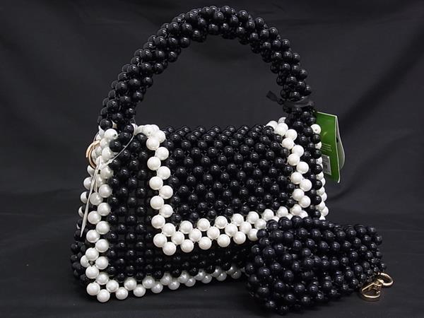 KATE SPADE - ■極美品■ kate spade ケイトスペード ターゲット ブロック ビーズ 2WAY クロスボディ ハンドバッグ ショルダーバッグ ブラック系 FH8706