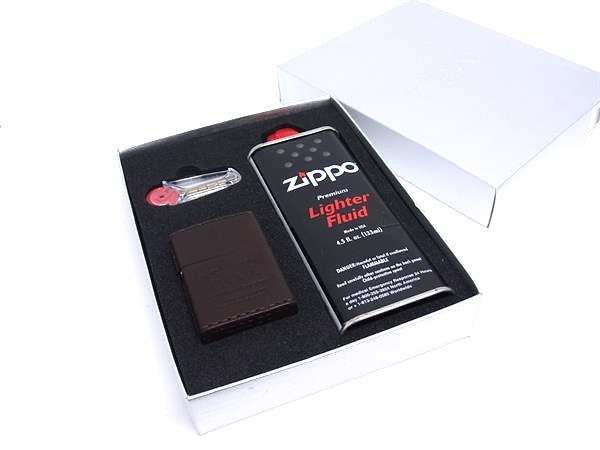 ■新品■未使用■ ZIPPO ジッポー 革巻き 高級ライター オイルライター 喫煙グッズ 喫煙具 メンズ レディース ブラウン系 GB1290