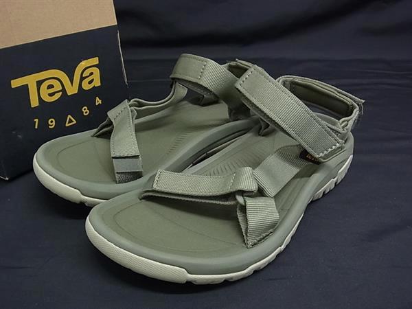 ■新品同様■ Teva テバ ハリケーン エックスエルティー2 キャンバス サンダル 表記サイズ 24.0cm 靴 シューズ カーキ系 BL9598