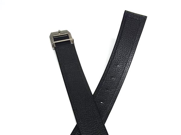 ■新品同様■ GUCCI グッチ 684485 H9HLX GG柄 ナイロン×レザー シルバー金具 ベルト 表記サイズ70/28 レディース ブラック系 BN4355 3
