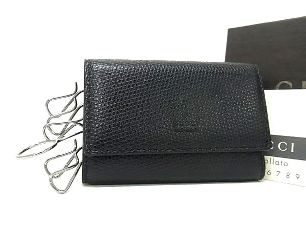 樂天商城 - ■新品同様■ GUCCI グッチ 04579 0416 レザー 6連 キーケース 鍵入れ メンズ レディース ブラック系 BT1850