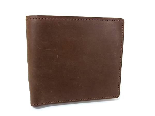 BRIDLE LEATHER ブライドルレザー レザー 二つ折り 財布 ウォレット 札入れ 小銭入れ メンズ ブラウン系 DH8646