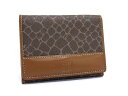 ■極美品■ NINA RICCI ニナリッチ レザー 総柄 名刺入れ カードケース カード入れ レディース メンズ ブラウン系 DH9580