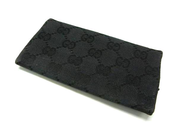 GUCCI グッチ キャンバス×レザー GG柄 ポケットティッシュケース レディース メン...