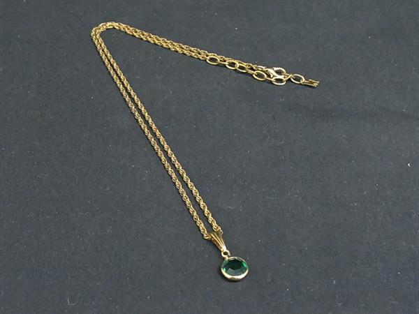 Cubic Zirconia - NINA RICCI ニナリッチ カラーストーン ネックレス ペンダント アクセサリー レディース ゴールド系×グリーン系 DM5405