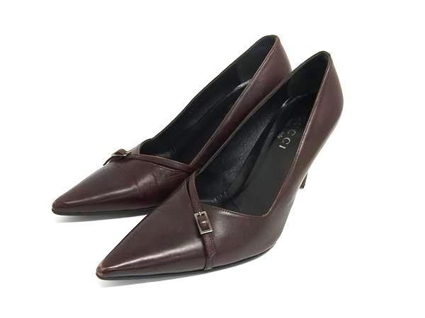186005 現状品 GUCCI グッチ GUCCI パンプス 23 ブラウン エナメル レディース [1000023052511] グッチ(GUCCI)グッチ パンプス パンプス 靴 レディース｜2104102396936