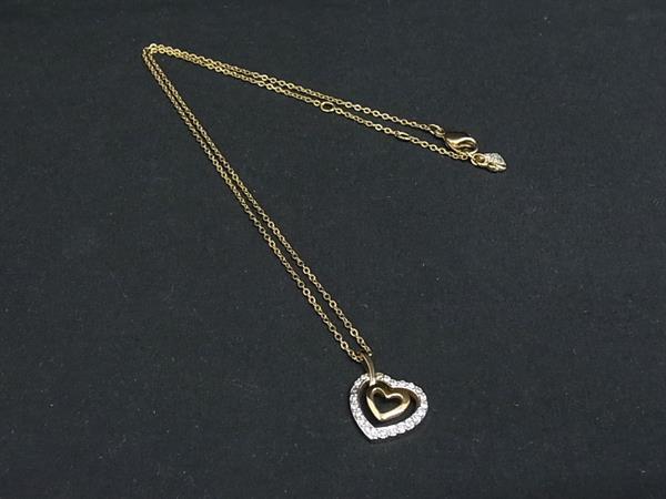 乐天商城 - ■美品■ SWAROVSKI スワロフスキー ハート ラインストーン ネックレス ペンダント アクセサリー レディース ゴールド系 DM5671