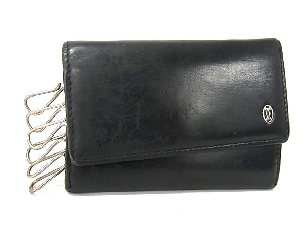 Cartier カルティエ レザー 6連 キーケース 鍵入れ レディース メンズ ブラック系 DM5709
