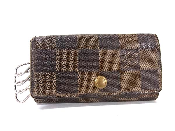 LOUIS VUITTON ルイヴィトン N62631 ダミエ ミュルティクレ4 4連 キーケース 鍵入れ メンズ レディース ブラウン系 DM5710