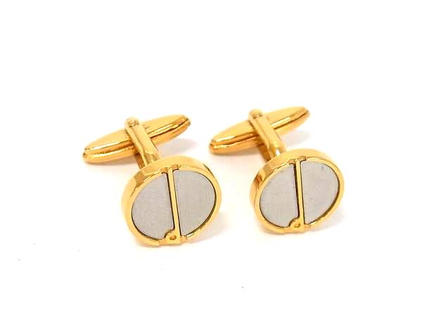Other - ■美品■ dunhill ダンヒル カフスボタン カフリンクス アクセサリー ビジネス 紳士 メンズ ゴールド系×シルバー系 DM5730