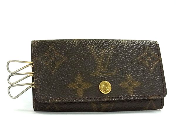 LOUIS VUITTON ルイヴィトン M62631 モノグラム ミュルティクレ4 4連 キーケース 鍵入れ レディース メンズ ブラウン系 DM5741