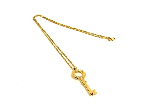 Coral Pink - ■美品■ NINA RICCI ニナリッチ キー 鍵 モチーフ ネックレス ペンダント アクセサリー レディース ゴールド系 DN0789