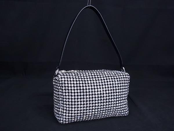 乐天商城 - ■新品■未使用■ Alexander Wang アレキサンダーワン ラインストーン×メッシュ ワンハンドル ハンドバッグ ブラック系 FL6570