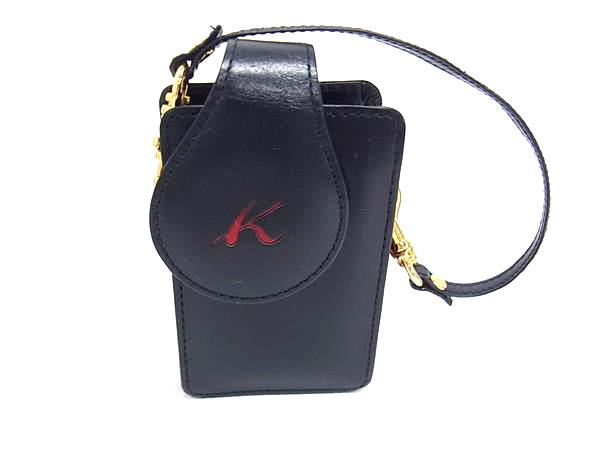 ■美品■ Kitamura キタムラ シガレットケース 煙草ケース マルチケース ネイビー系×レッド系 DJ1290