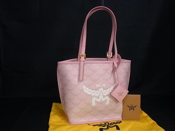樂天商城 - ■新品■未使用■ MCM エムシーエム ヒンメル PVC×レザー トートバッグ ショルダー 肩掛けかばん レディース ライトピンク系 FT8748