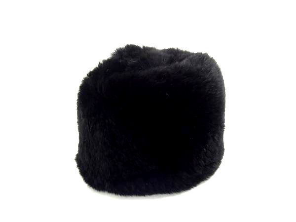 pleasure-Store 楽天市場店の■美品■ CHANEL シャネル ココマーク ラビットファー100% ファー バングル アクセサリー レディース ブラック系 FV8997｜アングル2