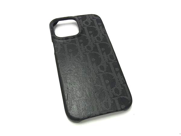 乐天商城 - ChristianDior ディオール オブリーク トロッター レザー iPhone13 Pro Max 対応 アイフォンケース スマホケース ブラック系 BS4012