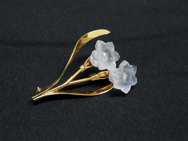 SWAROVSKI スワロフスキー フラワー 花 ピンバッチ ピンブローチ アクセサリー レディース ゴールド系 DG5647