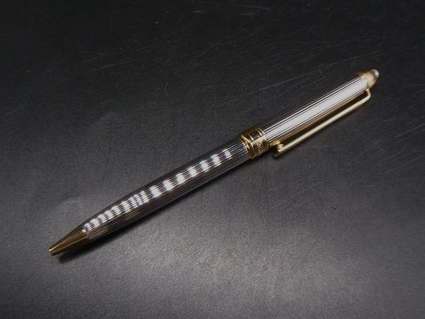 ■美品■ MIKIMOTO ミキモト 本真珠 アコヤ真珠 パール 約4mm ツイスト式 ボールペン 筆記用具 文房具 シルバー系 DI9034