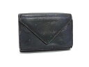 BALENCIAGA バレンシアガ ペーパーミニ レザー 三つ折り 財布 ウォレット 札入れ 小銭入れ カード入れ レディース ブラック系 DK0029(4)