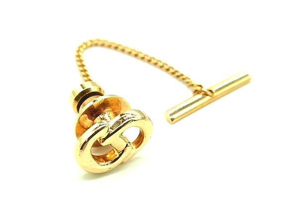 ■美品■ ChristianDior クリスチャンディオール ヴィンテージ タイタック ネクタイピン アクセサリー メンズ ゴールド系 DL9827