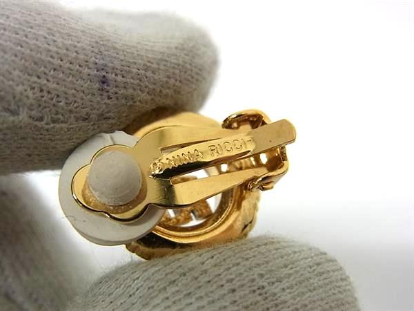 ■美品■ NINA RICCI ニナリッチ ラインストーン イヤリング アクセサリー レディー...