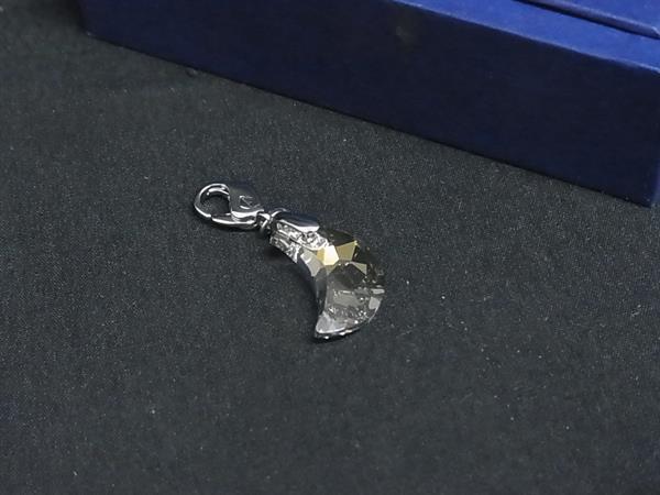 ■極美品■ SWAROVSKI スワロフスキー ムーン 月 キーホルダー チャーム アクセサリー レディース クリア DN1158