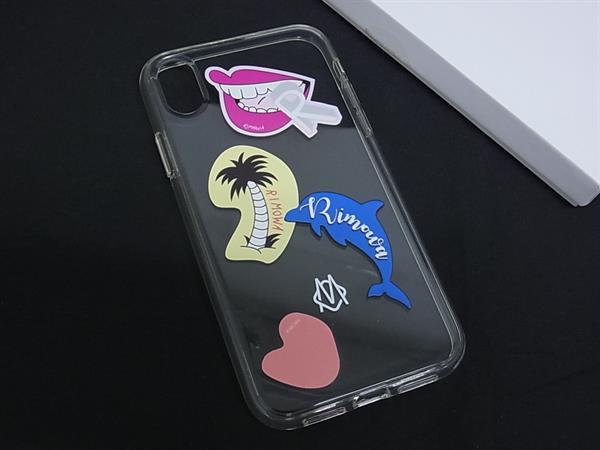 ■美品■ RIMOWA リモワ iPhoneXR 対応アイフォンケース スマホケース クリア×マルチ ...