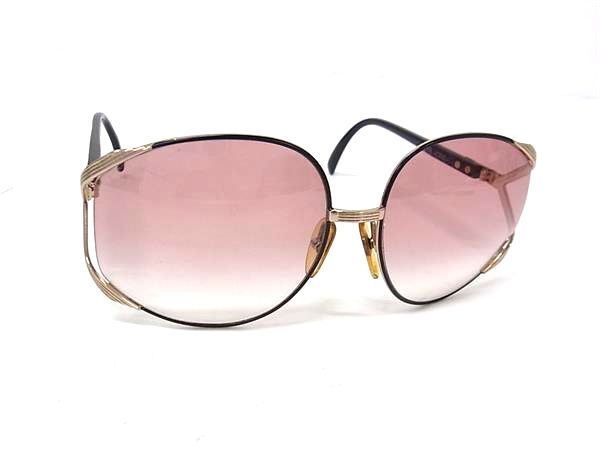 ChristianDior クリスチャンディオール 2250 48 サングラス メガネ 眼鏡 レディース メンズ ゴールド系×ブラック系 DM4766