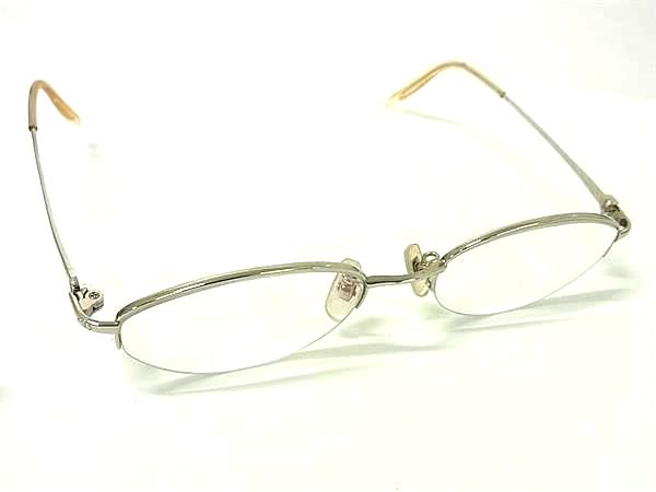 ■美品■ ChristianDior クリスチャンディオール CD-7508J B1C 度入り メガネ 眼鏡 めがね メンズ レディース シルバー系 DM5176