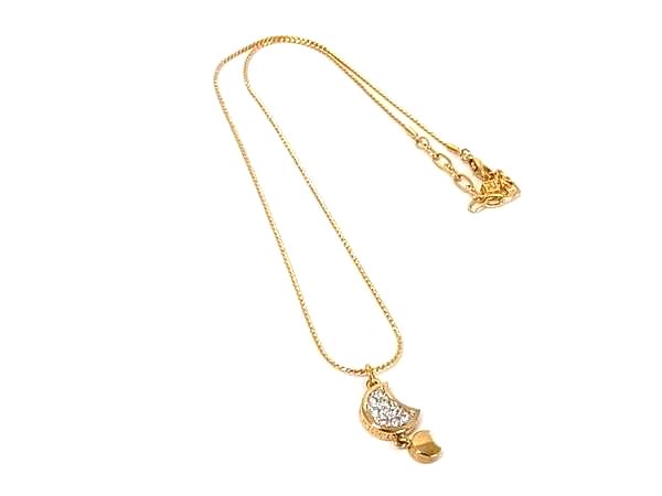 Rhodolite - ■美品■ NINA RICCI ニナリッチ ラインストーン ネックレス ペンダント レディース ゴールド系 DM5409