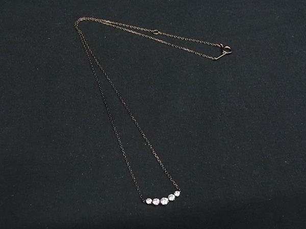 Rhodolite - ■美品■ 4℃ ヨンドシー SV925 ラインストーン ネックレス ペンダント アクセサリー レディース ゴールド系 DN1167