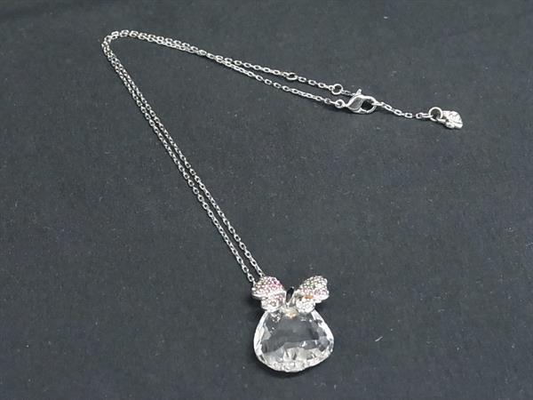 Rhinestone - SWAROVSKI スワロフスキー ラインストーン クリスタル ネックレス ペンダント アクセサリー レディース シルバー系×クリア DN1252