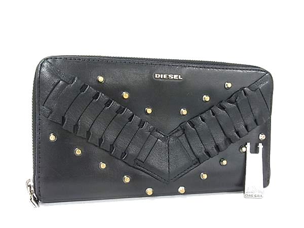 DIESEL ディーゼル レザー ラウンドファスナー 長財布 ウォレット 札入れ 小銭入れ カード入れ レディース ブラウン系 DP2207