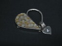 ■美品■ agnes b. アニエスベー ハートモチーフ キーホルダー キーリング バッグチャーム レディース シルバー系 DJ7747