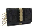 GUCCI グッチ 033 0416 0881 GG柄 GGキャンバス×レザー 6連 キーケース 鍵入れ ブラック系 DK0190