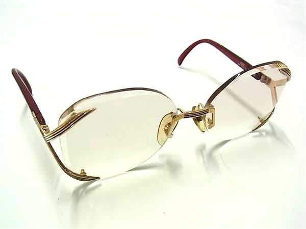 ChristianDior クリスチャンディオール 2289 48 57□16 ヴィンテージ 度入り サングラス メガネ 眼鏡 レディース ゴールド系 DK0676