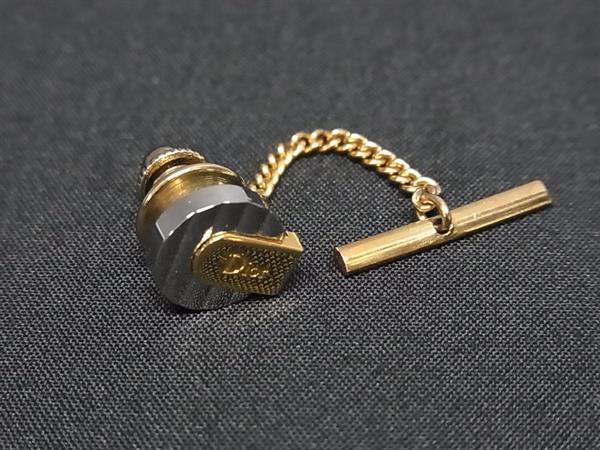 ■新品同様■ ChristianDior クリスチャンディオール タイタック ネクタイピン アクセサリー ビジネス シルバー系×ゴールド系 DM5102
