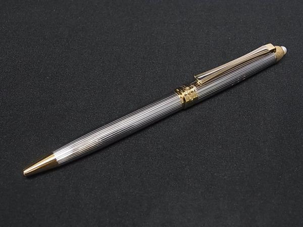 ■美品■ MIKIMOTO ミキモト 本真珠 アコヤ真珠 パール 約4mm ツイスト式 ボールペン 筆記用具 文房具 シルバー系×ゴールド系 DM5109