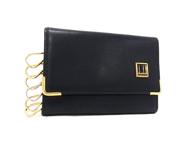 dunhill ダンヒル レザー 6連 キーケース 鍵入れ メンズ ブラック系 DM5902