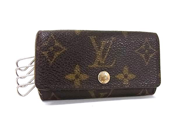 LOUIS VUITTON ルイヴィトン M62631 モノグラム ミュルティクレ4 4連 キーケース 鍵入れ メンズ レディース ブラウン系 DM5914