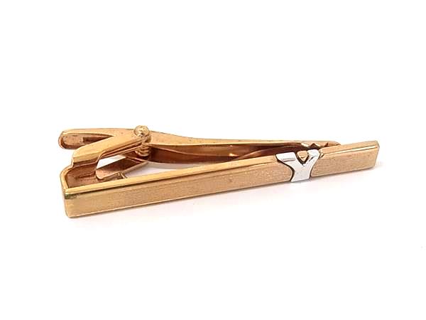 Other - YVESSAINTLAURENT イヴサンローラン タイクリップ ネクタイピン アクセサリー ビジネス 紳士 メンズ ゴールド系×シルバー系 DM5968